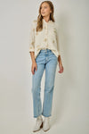 FRINGE WASHED EMBROIDERY SHIRT
