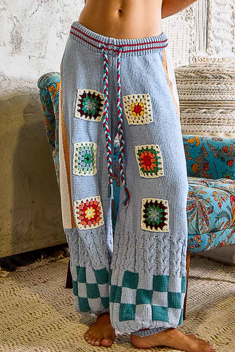 CHENILLE SWEATER PATCH LOUNGEPANTS