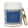 COASTAL LEMON SOY CANDLE - CLEAR PATTERNED JAR - 9 OZ