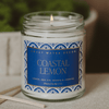 COASTAL LEMON SOY CANDLE - CLEAR PATTERNED JAR - 9 OZ