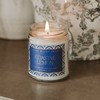 COASTAL LEMON SOY CANDLE - CLEAR PATTERNED JAR - 9 OZ