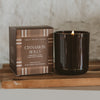 CINNAMON ROLLS SOY CANDLE - BOXED AMBER TINTED GLASS JAR - 12 OZ