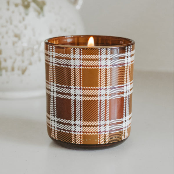 PUMPKIN SPICE SOY CANDLE- BOXED TINTED GLASS JAR - 12 OZ