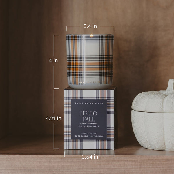 PUMPKIN SPICE SOY CANDLE- BOXED TINTED GLASS JAR - 12 OZ