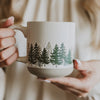 FOREST 14 OZ CREAM STONEWARE COFFEE MIUG