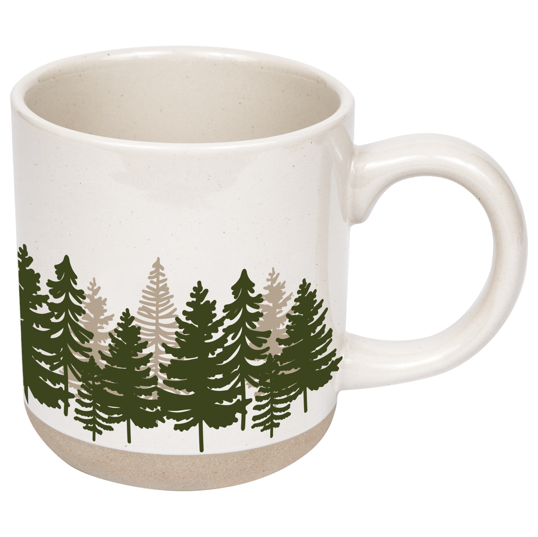 FOREST 14 OZ CREAM STONEWARE COFFEE MIUG