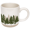 FOREST 14 OZ CREAM STONEWARE COFFEE MIUG