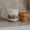 FOREST 14 OZ CREAM STONEWARE COFFEE MIUG