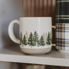 FOREST 14 OZ CREAM STONEWARE COFFEE MIUG