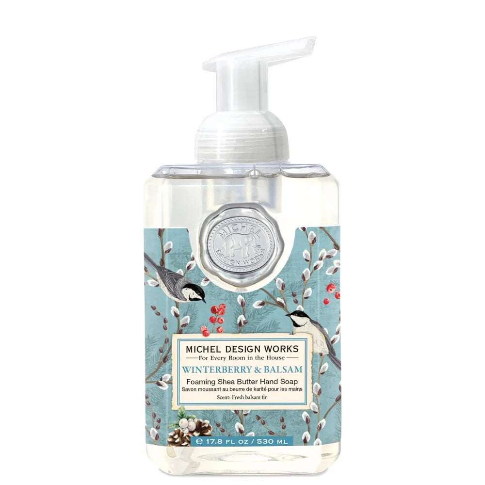 Soap with light blue and winter birds