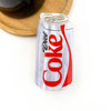 Diet Coke can-shaped claw clip on a white background