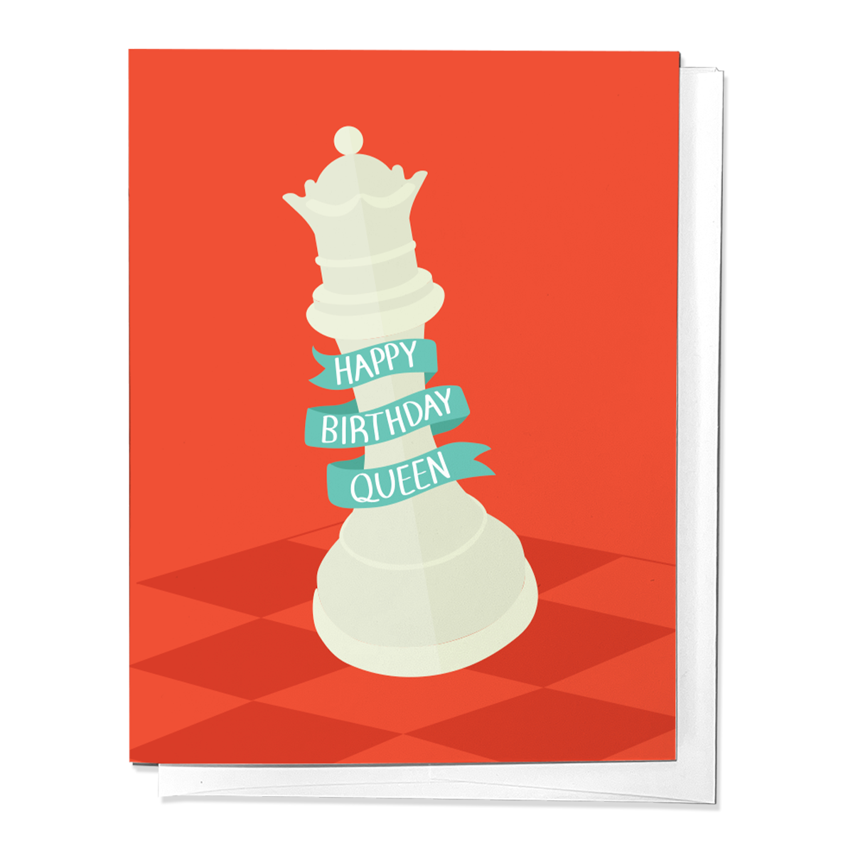 HAPPY BIRTHDAY QUEEN CHESS BIRTHDAY GREETING CARD