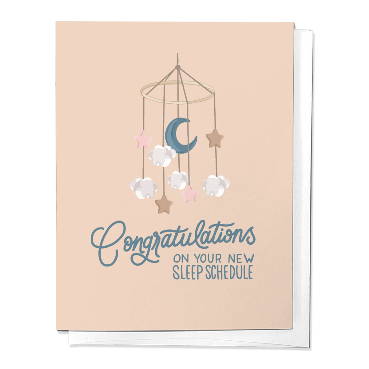 CONGRATULATIONS ON YOUR NEW SLEEP SCHEDULE BABY GREETING CARD