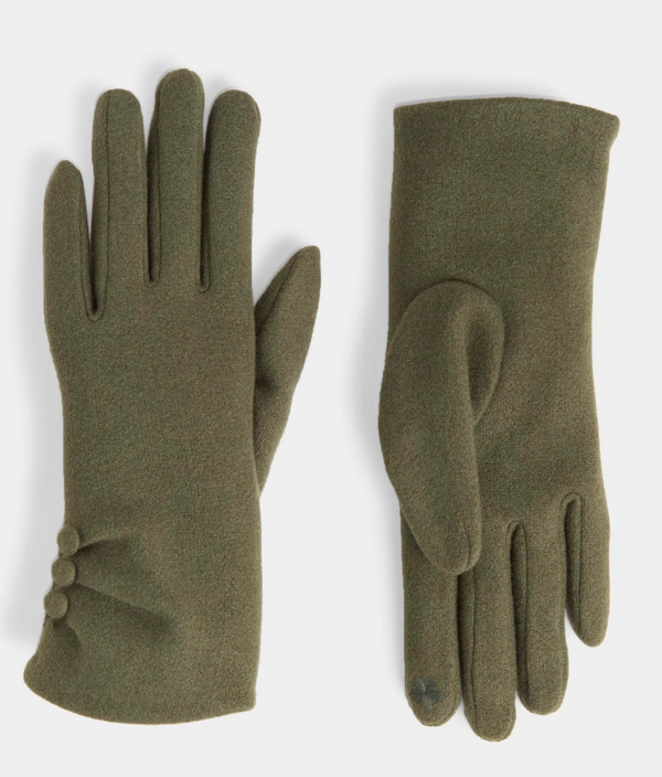 CHIC BUTTON DETAIL TOUCHSCREEN GLOVES