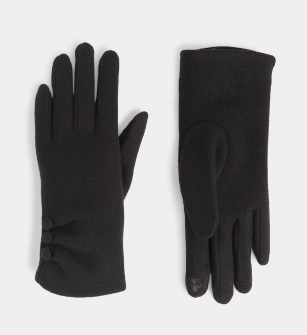 CHIC BUTTON DETAIL TOUCHSCREEN GLOVES