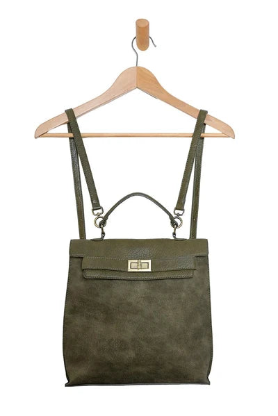 ROBIN SUEDED TURNLOCK BACKPACK