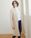 SOFIA BEIGE BRUSHED COAT W/ REMOVABLE COLLAR