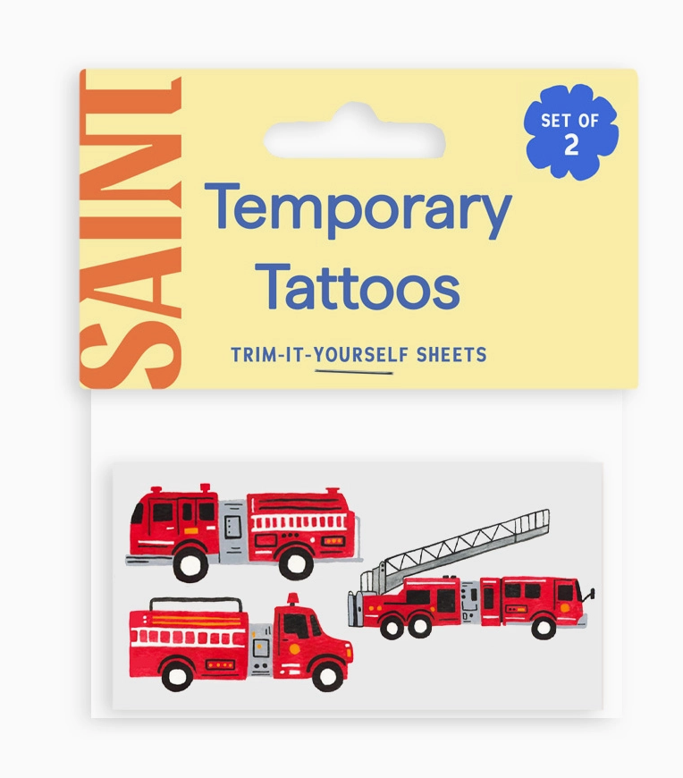 FIRETRUCK PARADE TEMPORARY TATTOOS