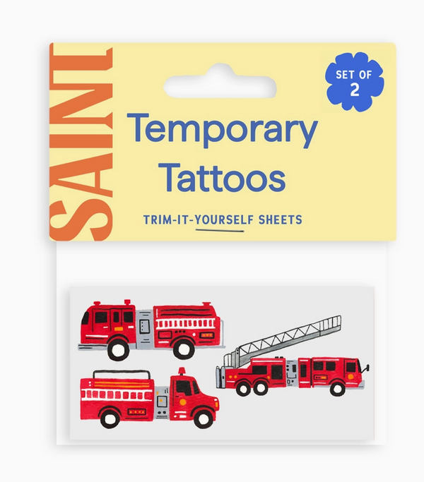 FIRETRUCK PARADE TEMPORARY TATTOOS