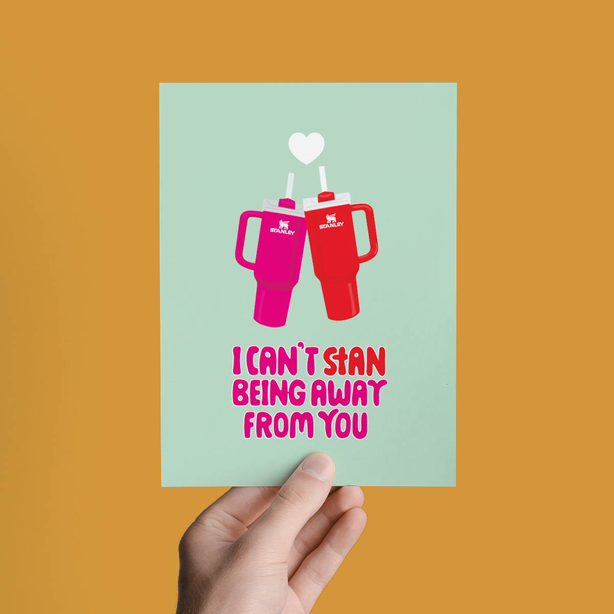 I CAN'T STAN BEING AWAY FROM YOU, STANLEY CUP GREETING CARD