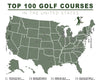 Golf Course Checklist Poster (Top 100 Golf Courses)