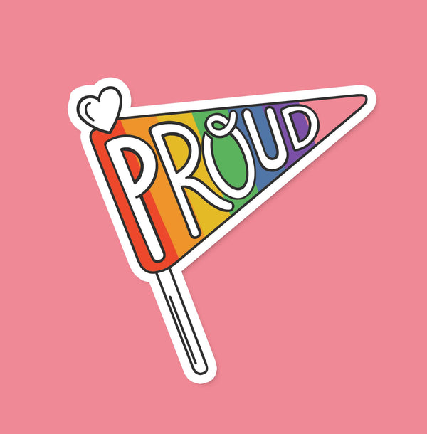 PROUD PRIDE FLAG VINYL STICKER