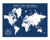 World Map Poster - Dark Blue