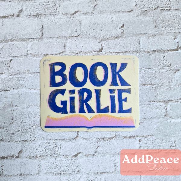 BOOK GIRLIE STICKER