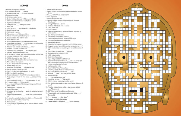 STAR WARS CROSSWORD PUZZLES