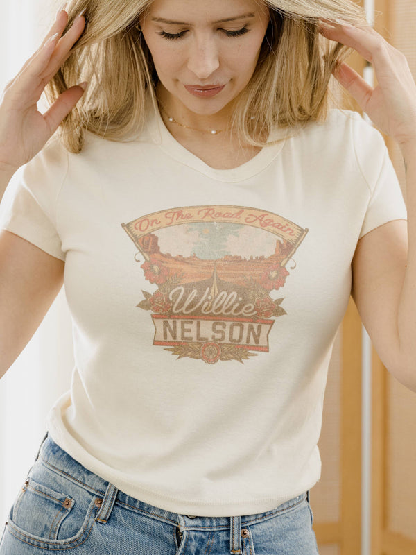 WILLIE NELSON OTR HIGHWAY MICRO CROPPED TEE