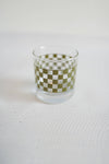 CHECKERED DRINKING GLASS