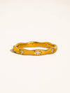 Vendome 18K Gold Non-Tarnish CZ Starburst Ring