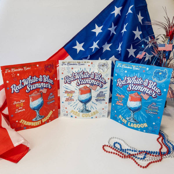 RED, WHITE & BLUE SUMMER PIÑA COLADA FROZEN COCKTAIL