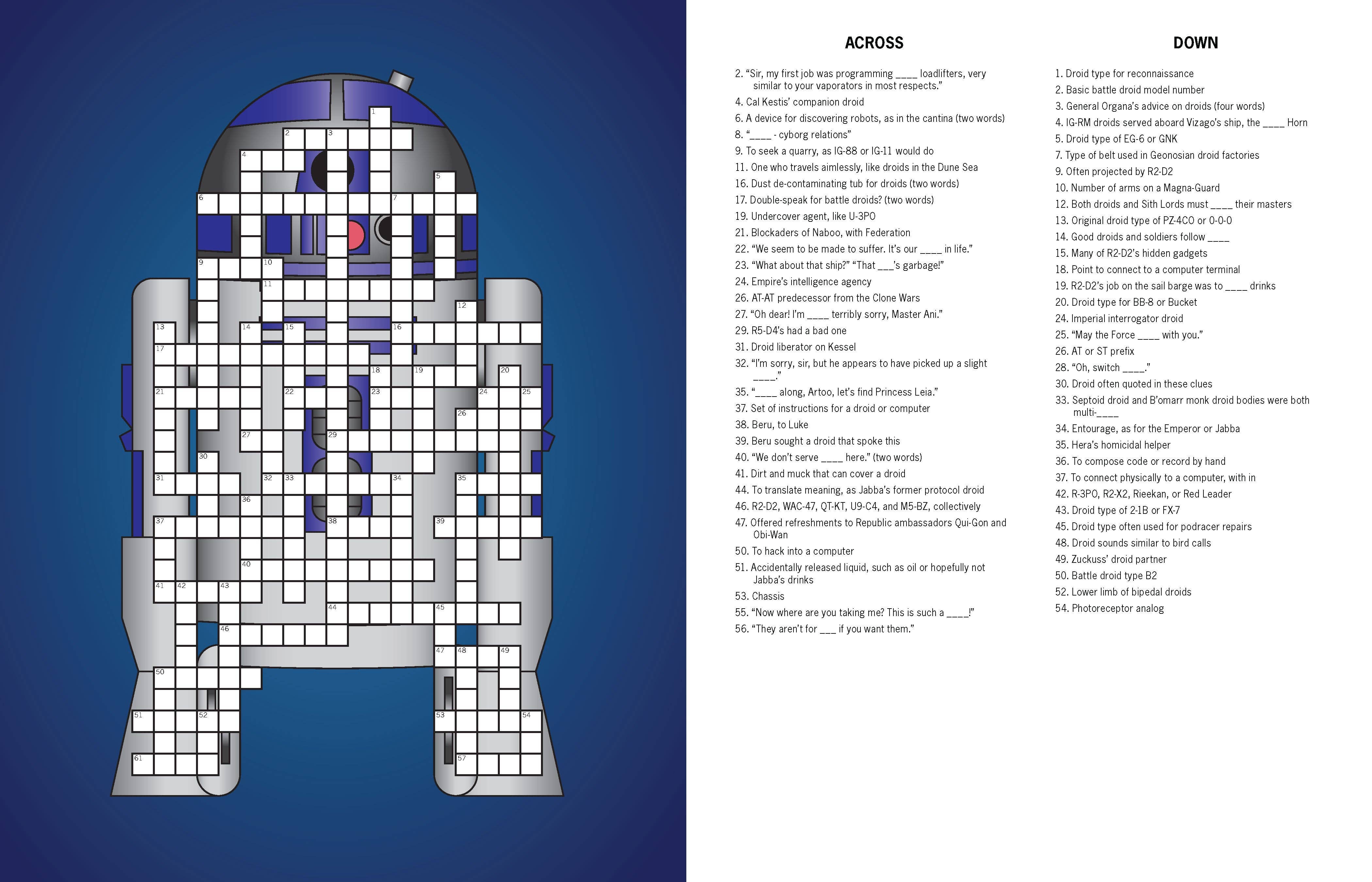 STAR WARS CROSSWORD PUZZLES