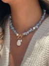 Cercey 18K Gold Non-Tarnish Stone Charm Necklace