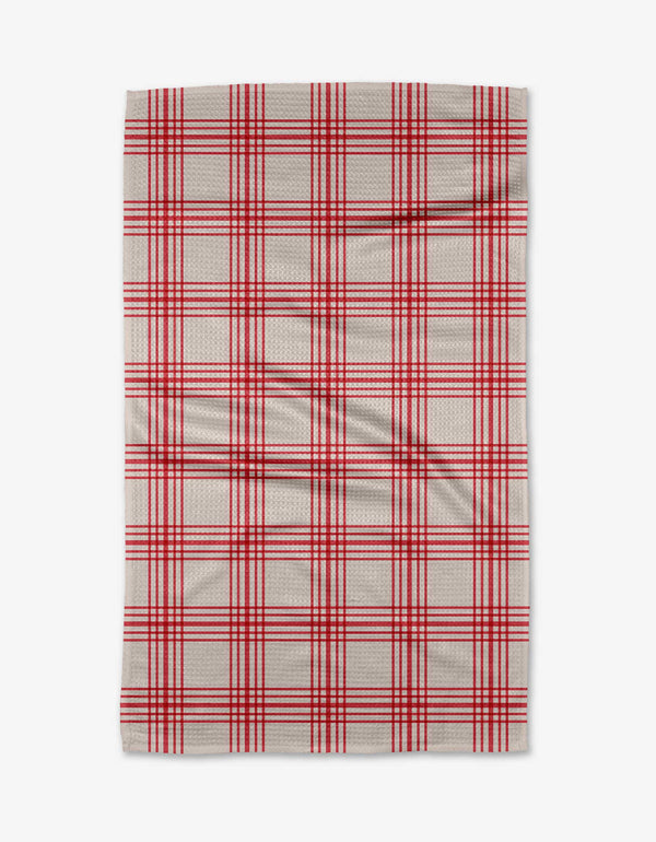 CRANBERRY STRIPED KITCHEN TEA TOWEL