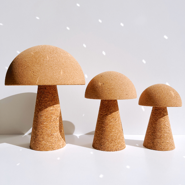 NATURAL CORK MUSHROOM JEWELRY HOLDERS