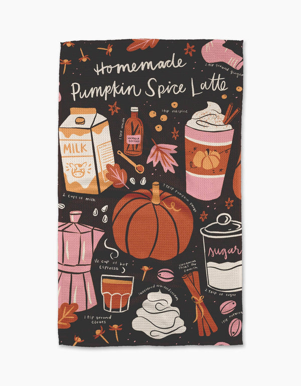 Pumpkin Spice Latte Tea Towel