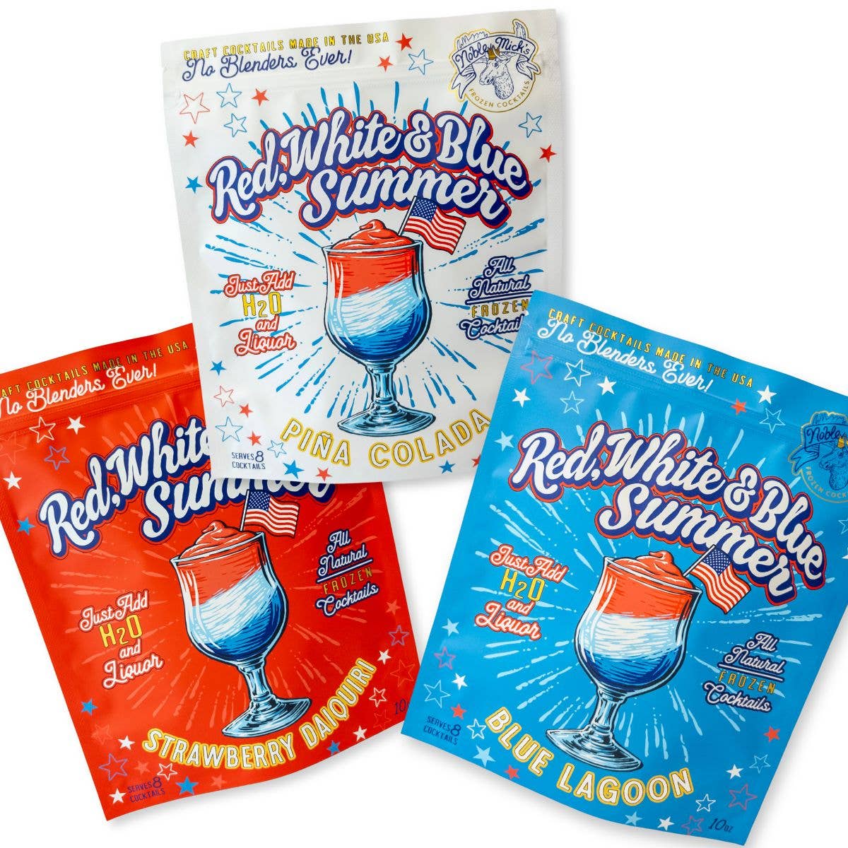 RED, WHITE & BLUE SUMMER PIÑA COLADA FROZEN COCKTAIL