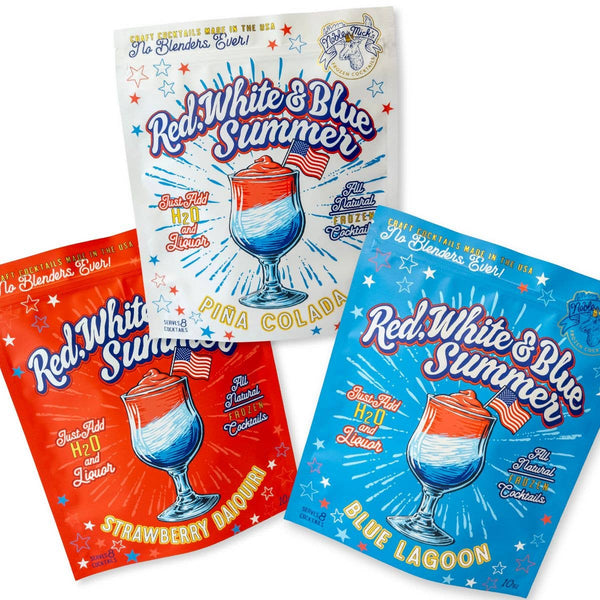 RED, WHITE & BLUE SUMMER PIÑA COLADA FROZEN COCKTAIL