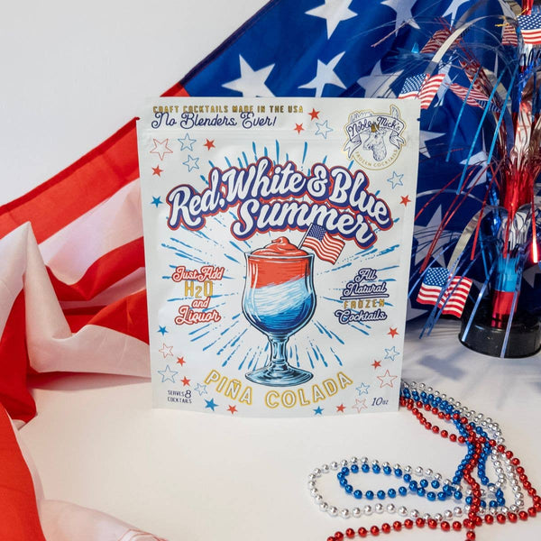 RED, WHITE & BLUE SUMMER PIÑA COLADA FROZEN COCKTAIL