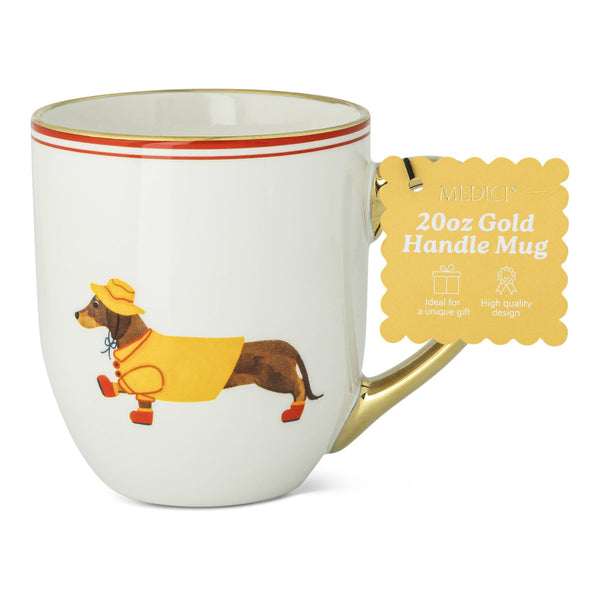 20OZ DACHSHUND RAINCOAT BELLY MUG