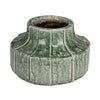 TERRA-COTTA VASE/PLANTER W/ EMBOSSED LINES (HOLDS 5" POT)