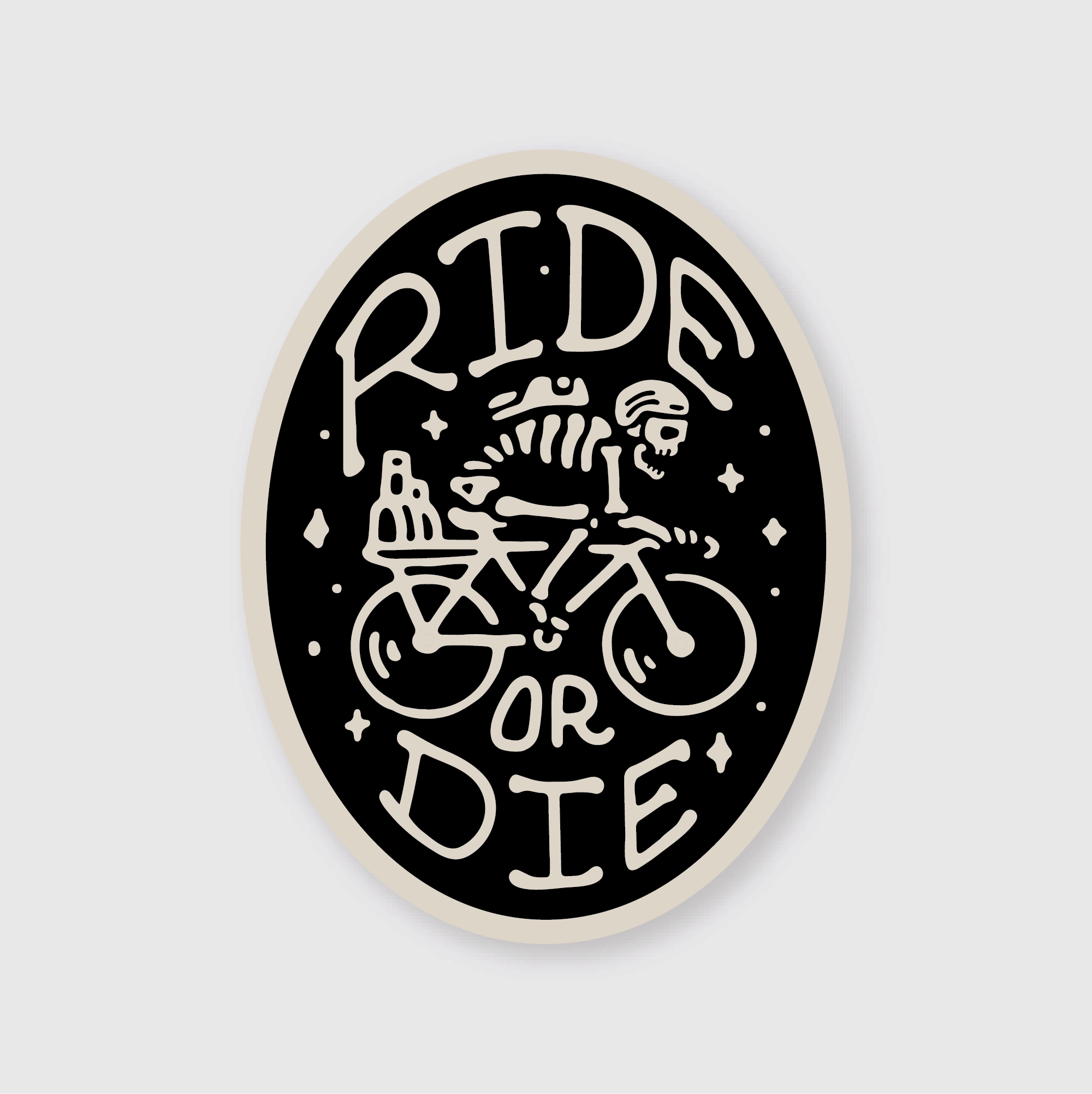 RIDE OR DIE BICYCLE STICKER