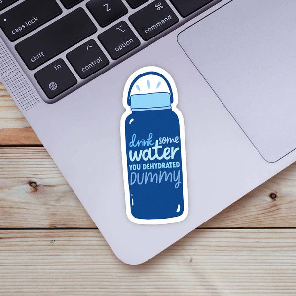 DRINK SOME WATER YOU DEHYDRATED DUMMY STICKER