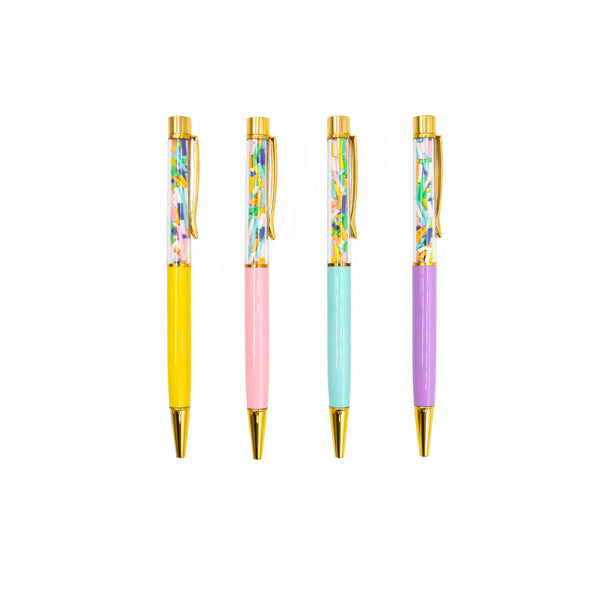 CONFETTI PEN SET-4 PACK