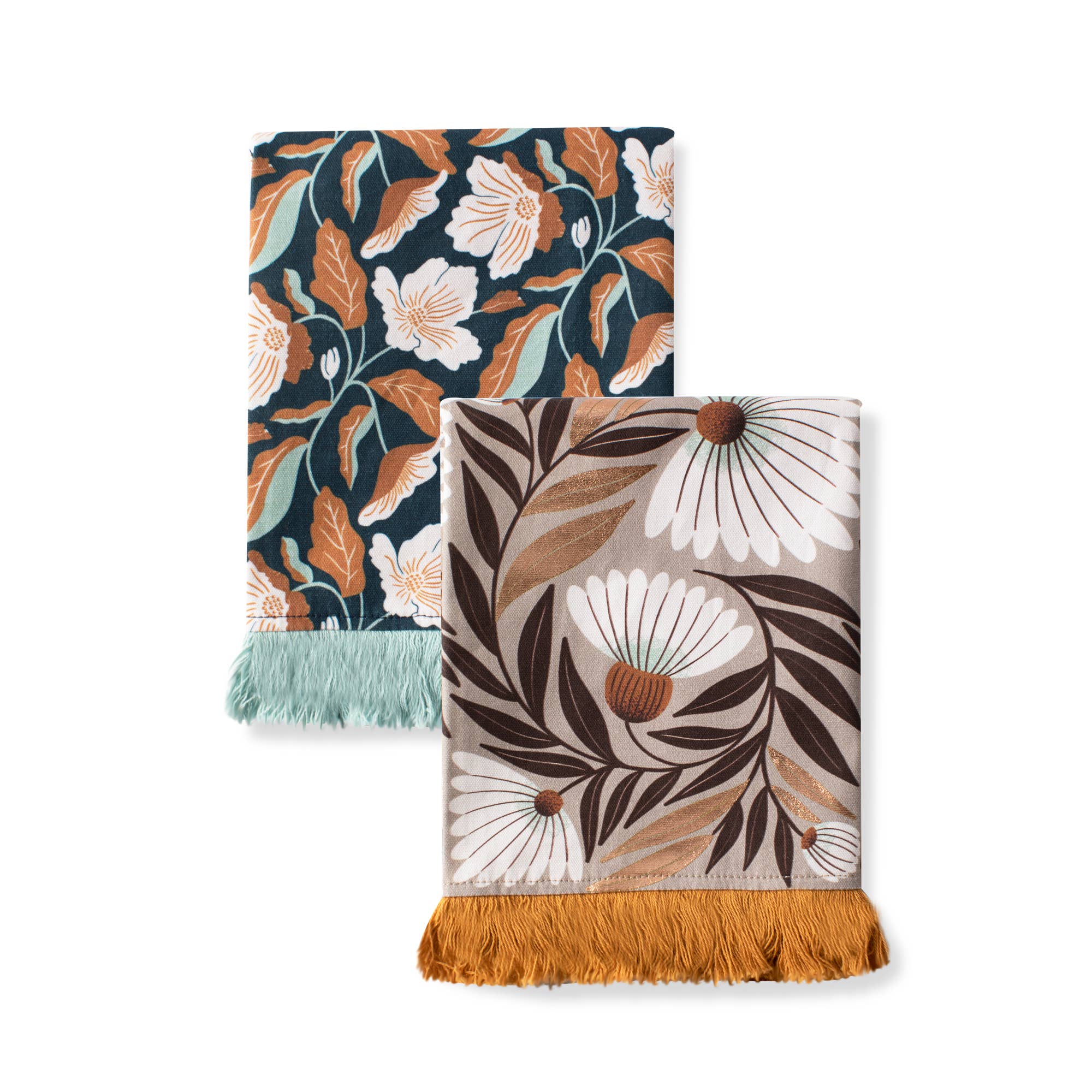 FLORAL CASCADE COTTON TEA TOWEL SET