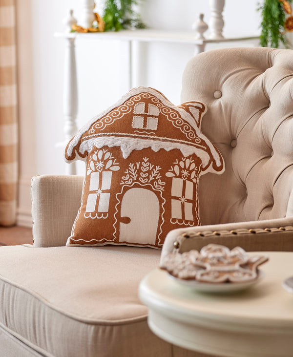 GINGERBREAD HOUSE PILLOW