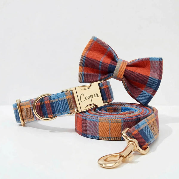 PERSONALIZED MIDNIGHT COPPER PLAID CLASSIC SET