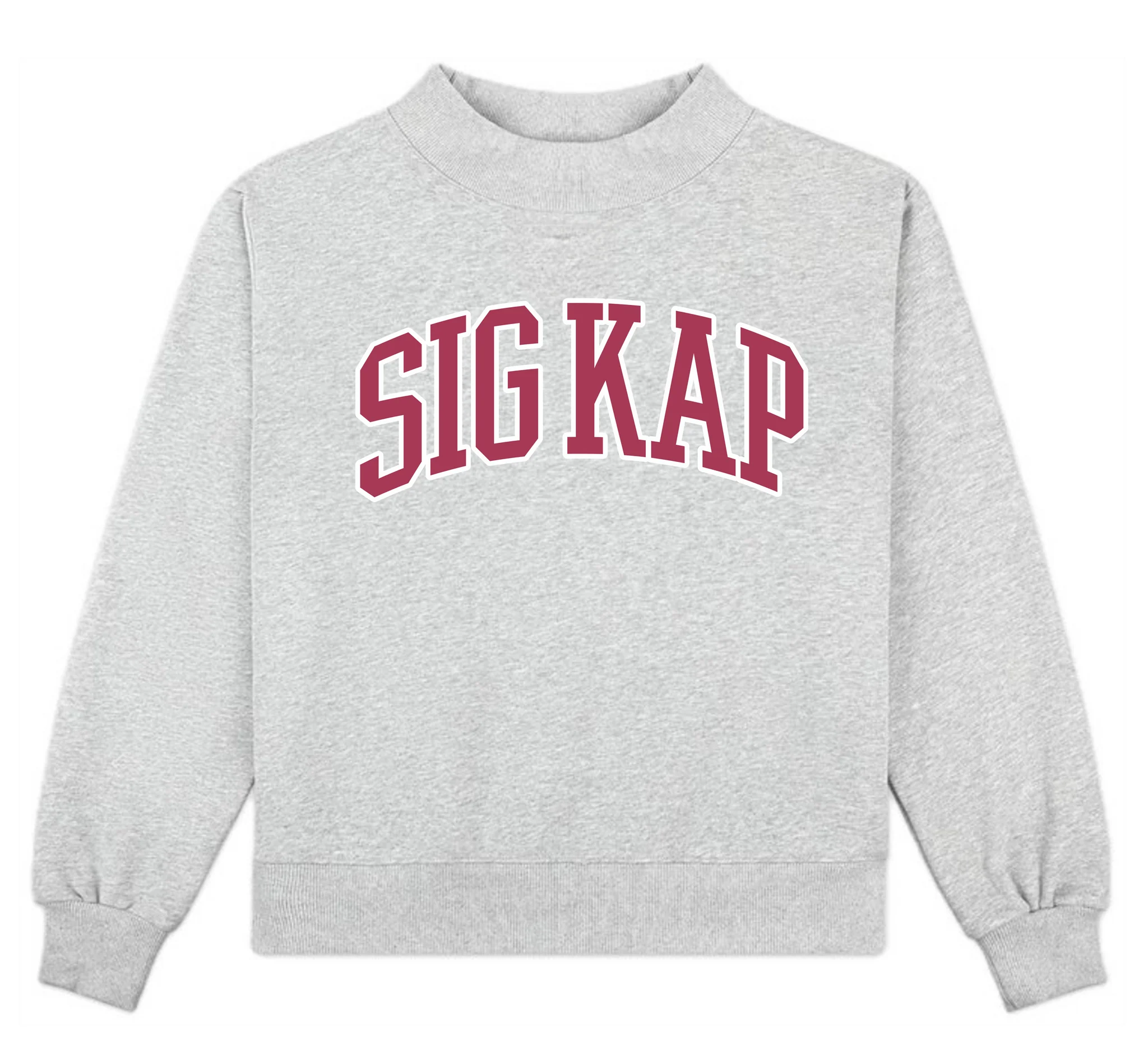 CAMPUS MOCK NECK SORORITY CREWNECK: SIGMA KAPPA